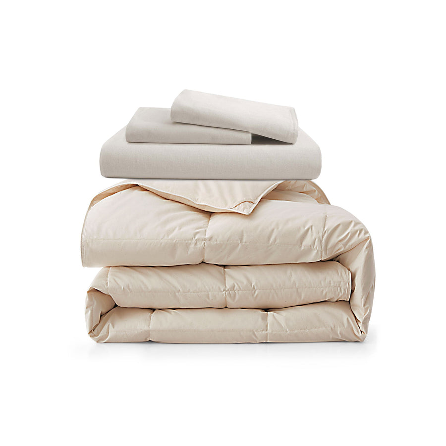 All Season Organic Cotton Comforter and Duvet Cover Set