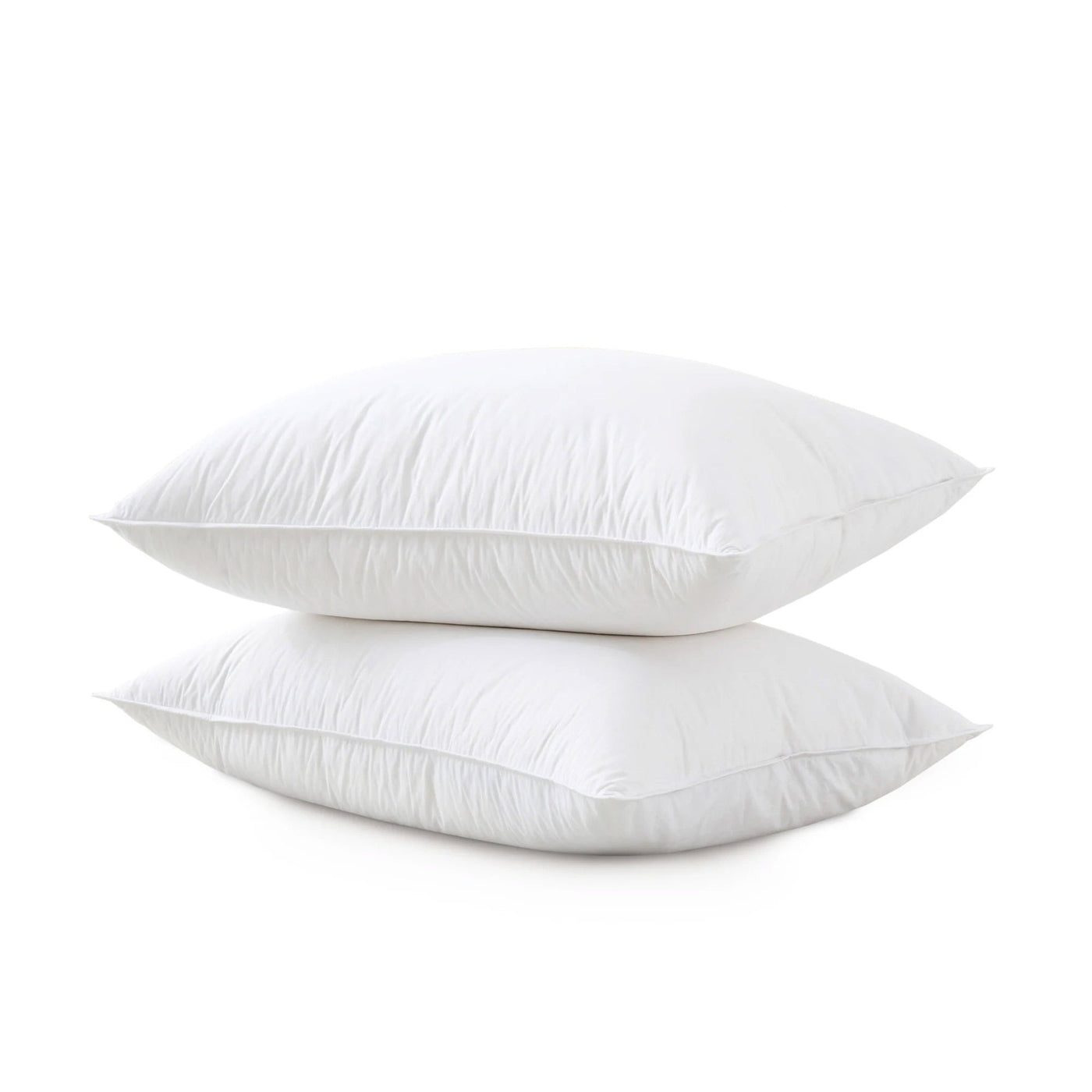 2 Pack Organic Cotton Down Feather Pillows for Back and Side Sleepers