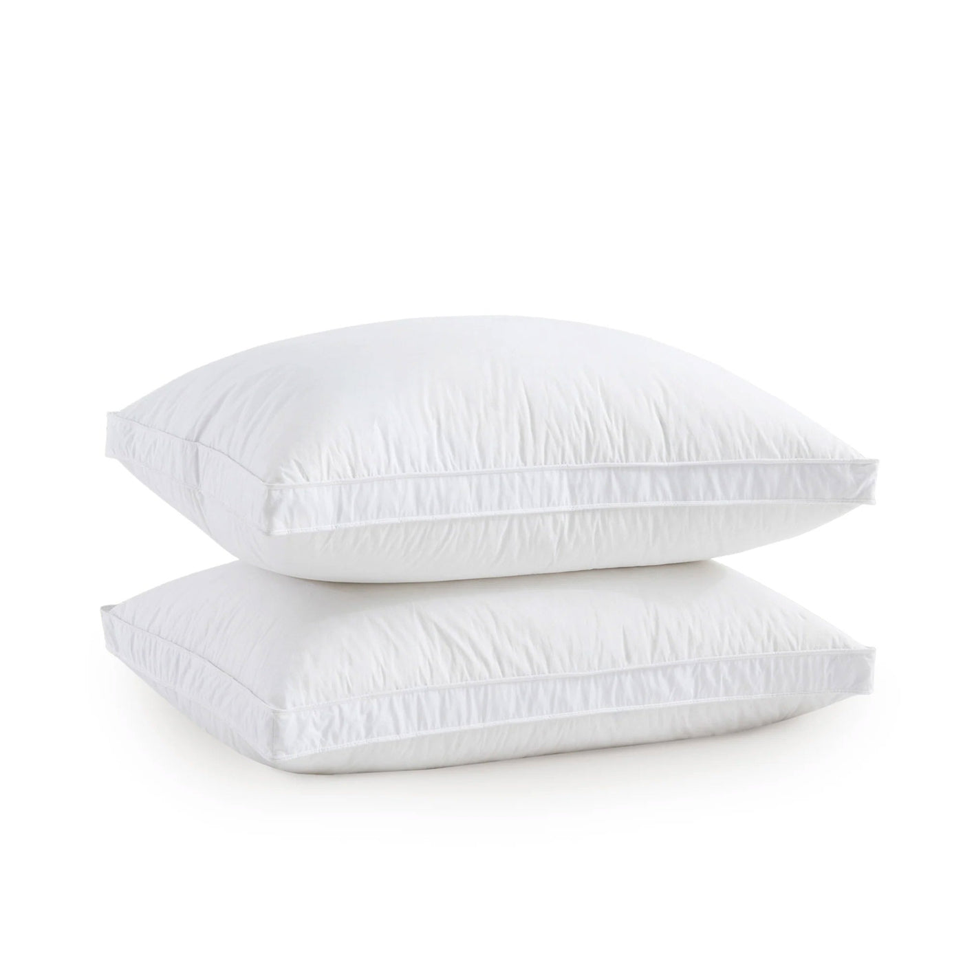 2 Pack Organic Cotton Down Feather Pillows for Back and Side Sleepers