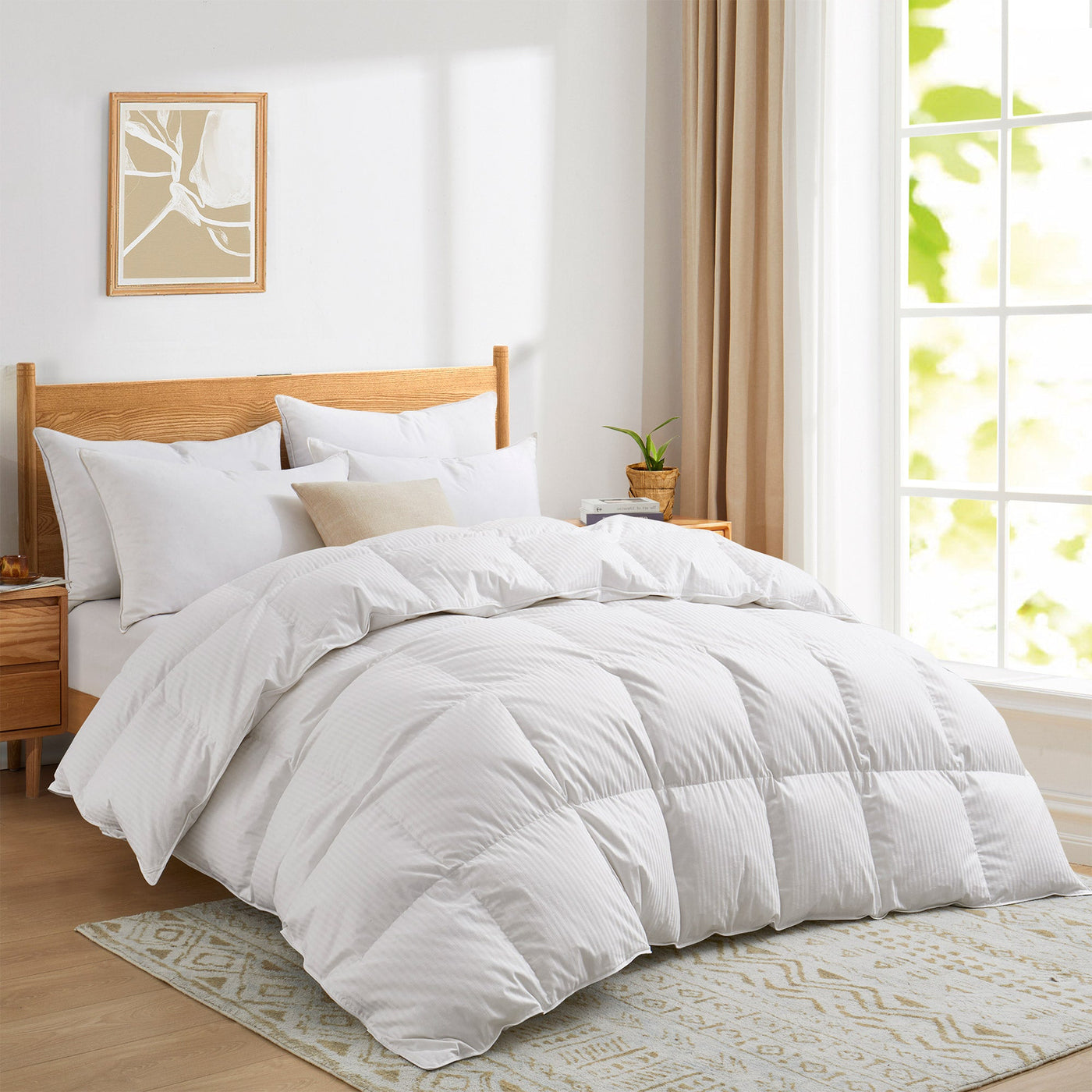 German-Made Down Comforter & Pillow Bundle