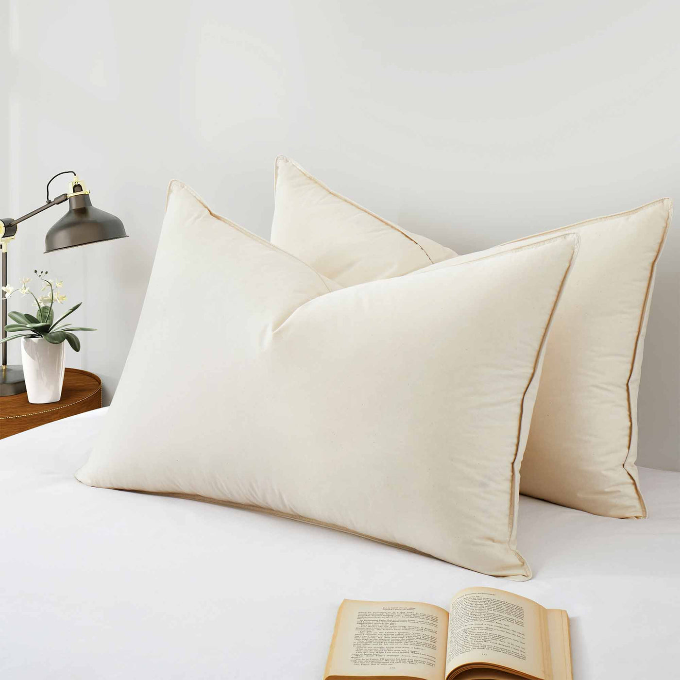 Made in Germany Organic Cotton Down Feather Pillows