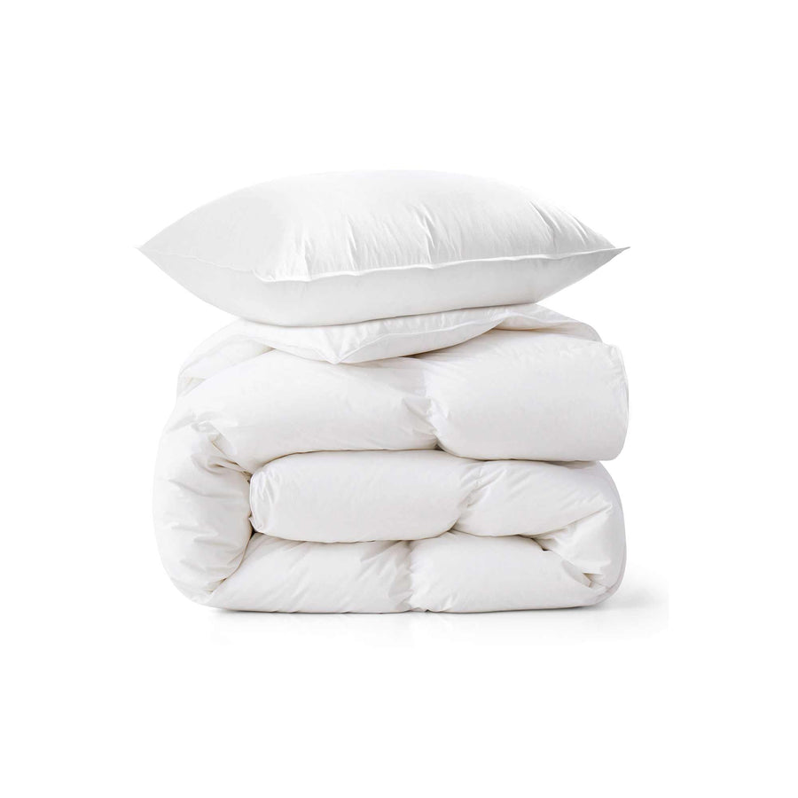 German-Made Down Comforter & Pillow Bundle