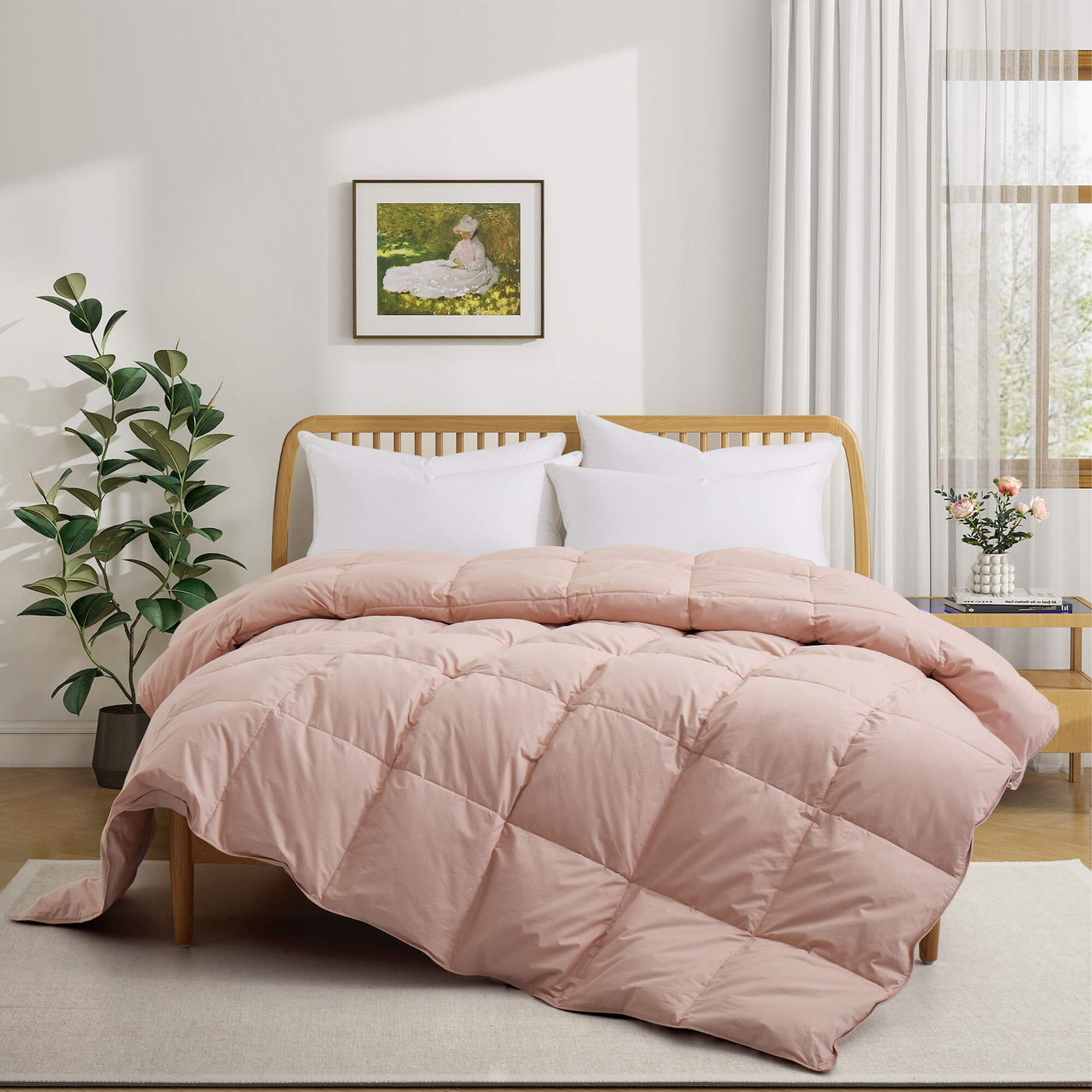 All Season Organic Cotton Comforter and Blanket Bundle