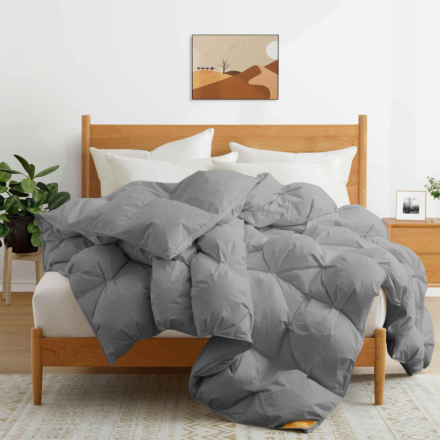 All Season Organic Cotton Puff Down Comforter