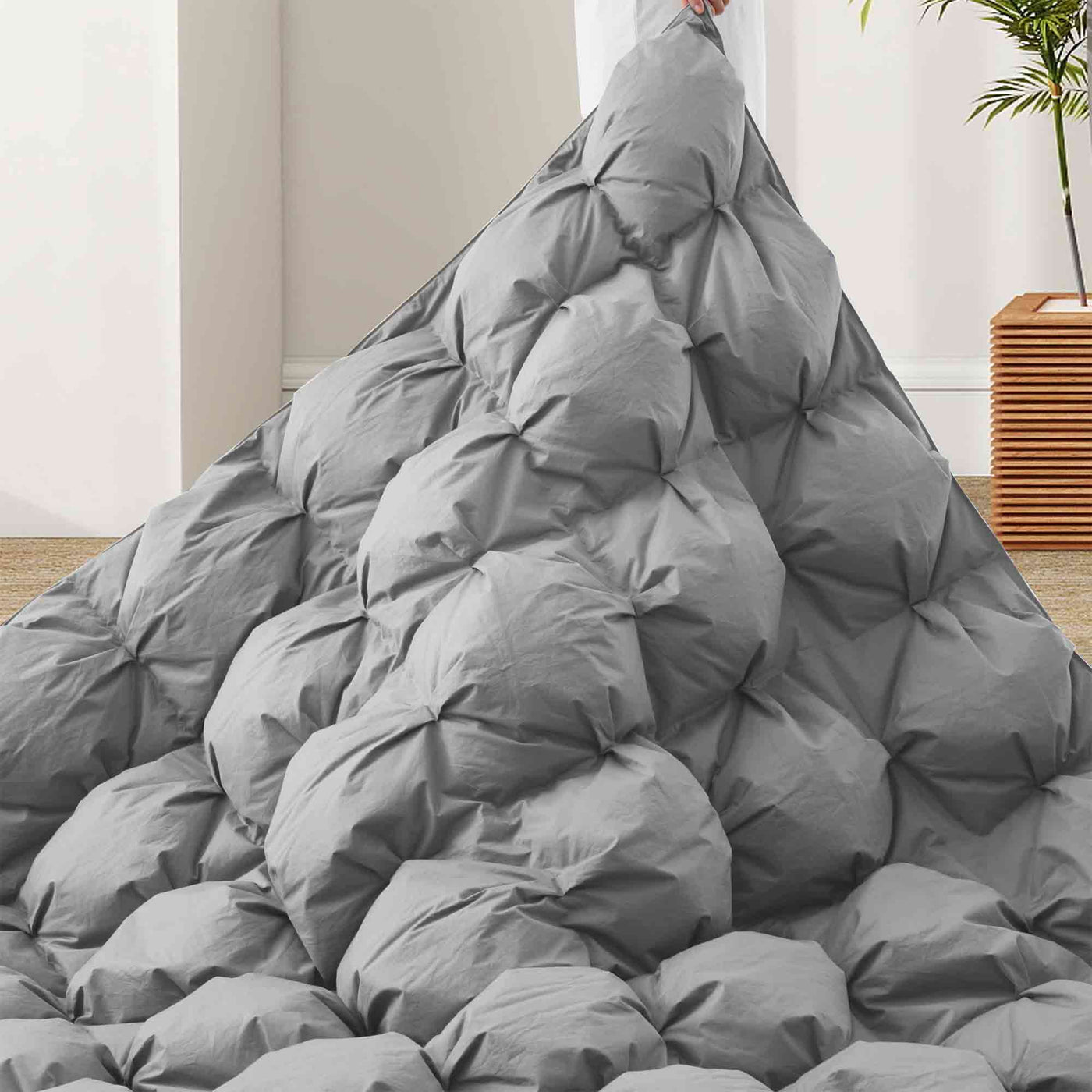 All Season Organic Cotton Puff Down Comforter