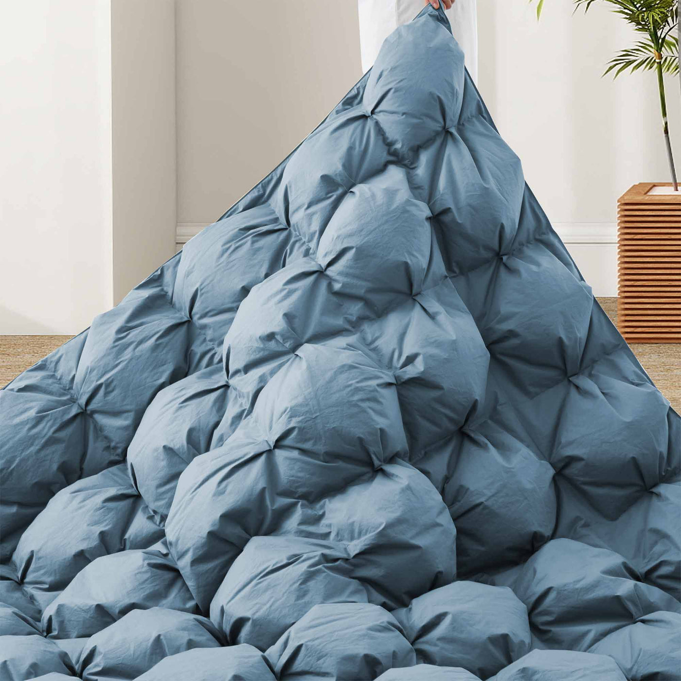 All Season Organic Cotton Puff Down Comforter