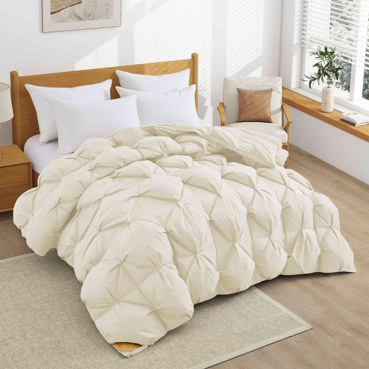All Season Organic Cotton Puff Down Comforter