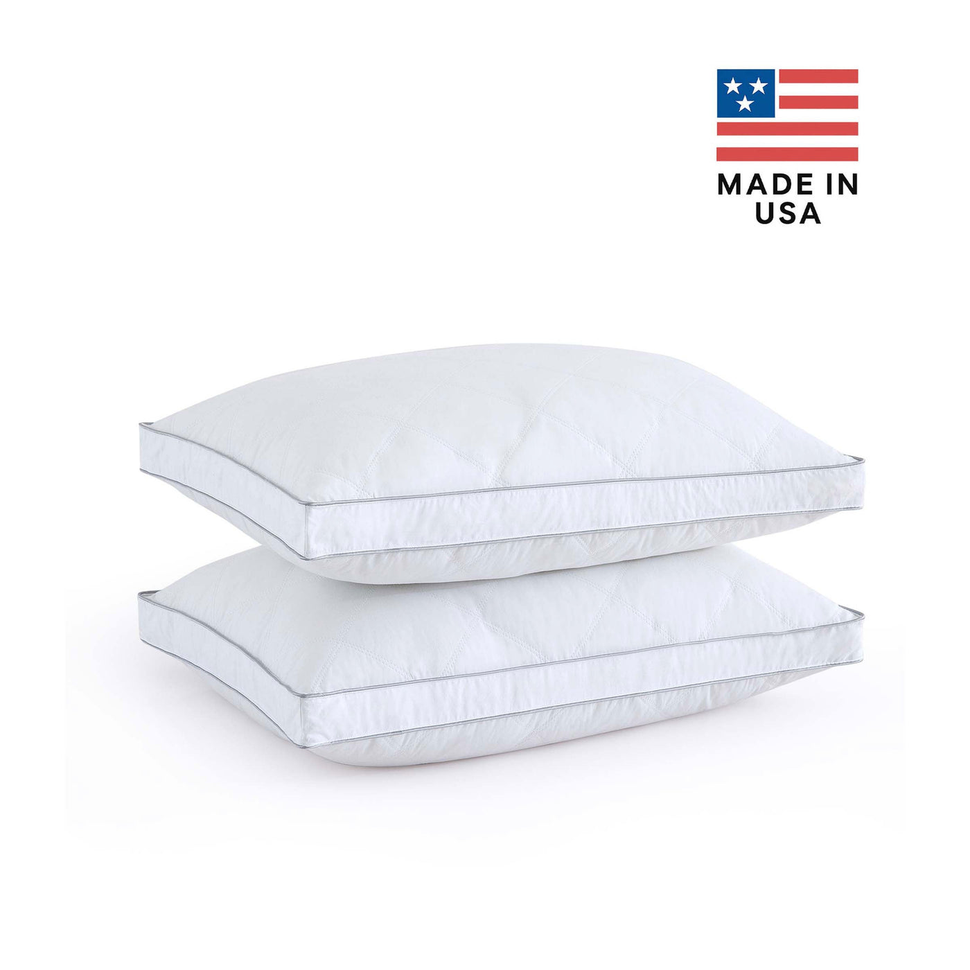 Puredown 2 Pack Natural Goose Down Feather Pillows