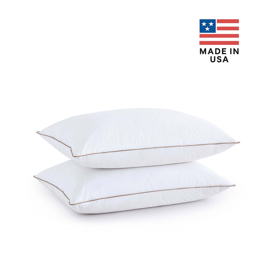 Puredown 2 Pack Natural Goose Down Feather Pillows