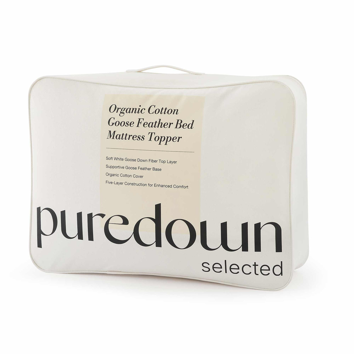 Organic Cotton Goose Feather Bed Mattress Topper