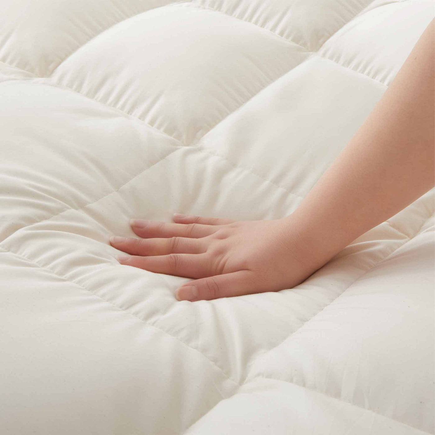 Organic Cotton Goose Feather Bed Mattress Topper