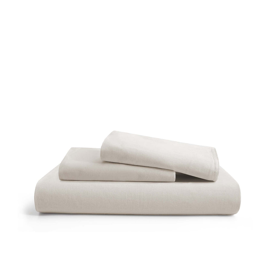 Linen Cotton Blend Duvet Cover Set with Pillowcases