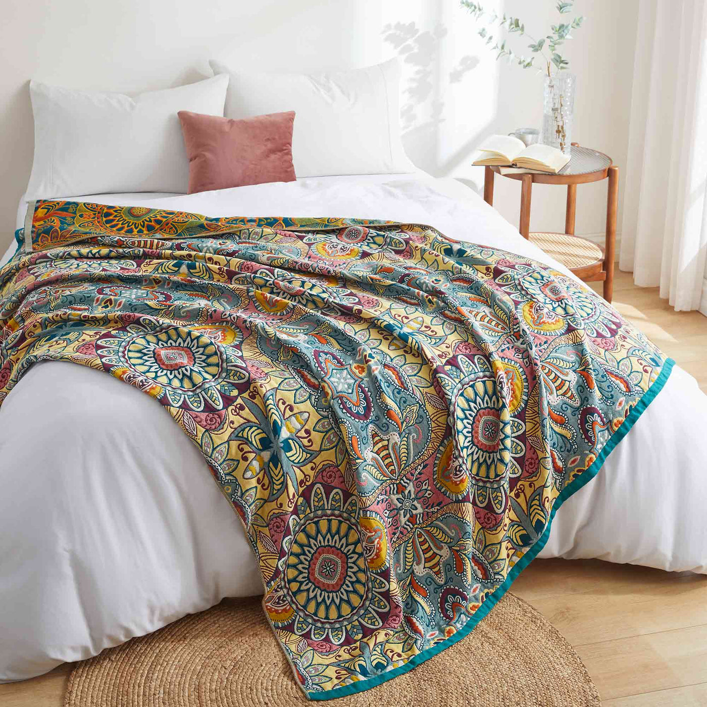 Boho Cotton Throw Blanket