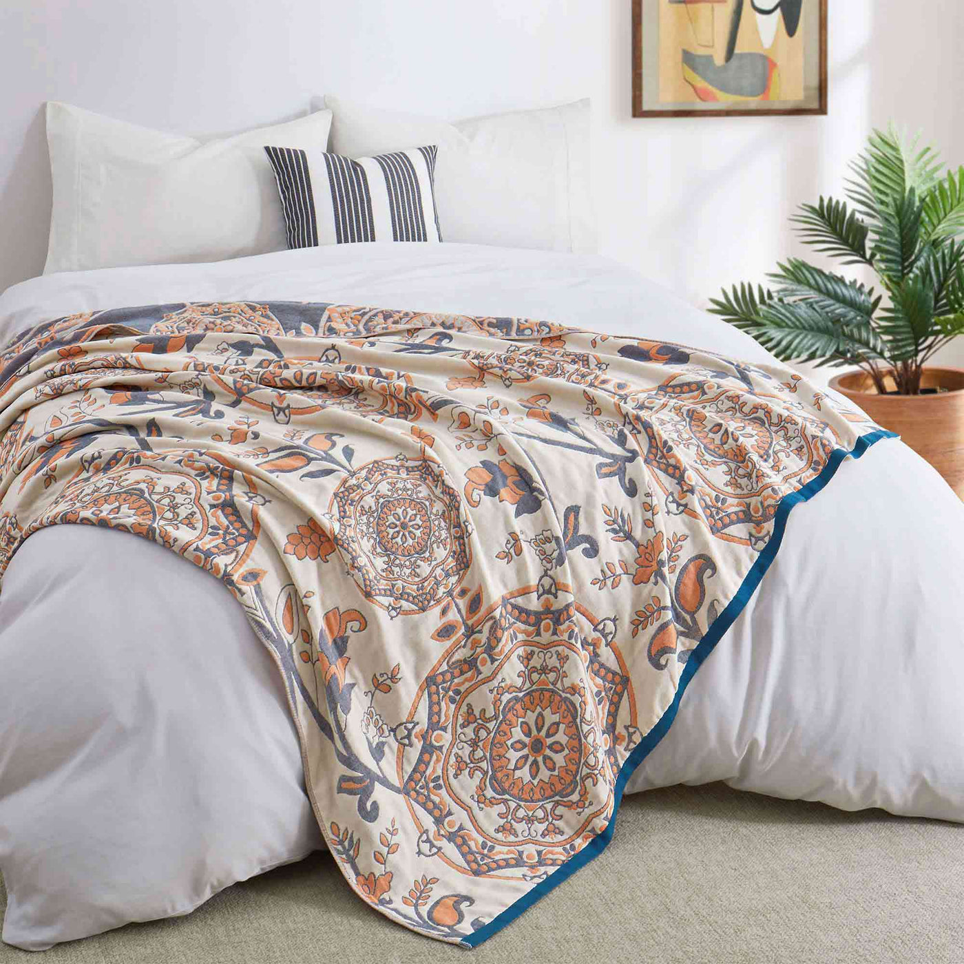 Boho Cotton Throw Blanket