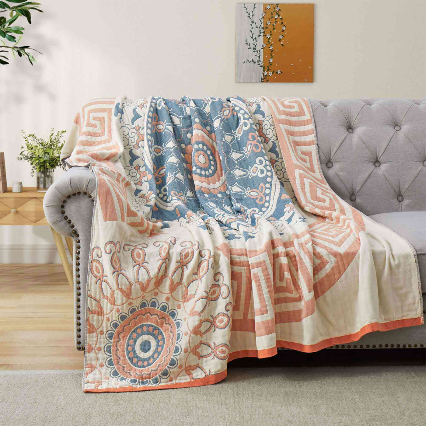 Boho Cotton Throw Blanket