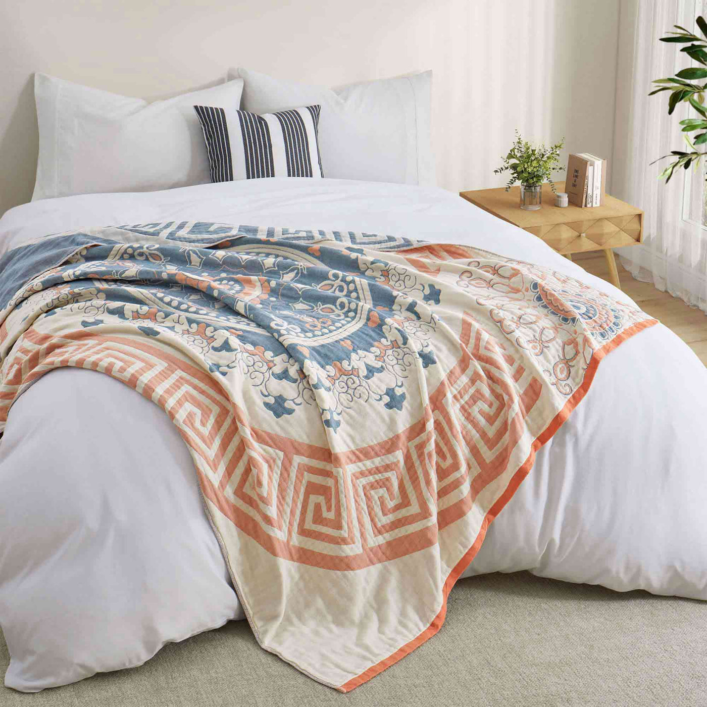 Boho Cotton Throw Blanket