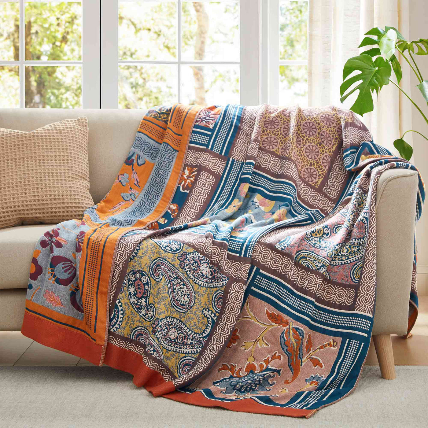 Boho Cotton Throw Blanket