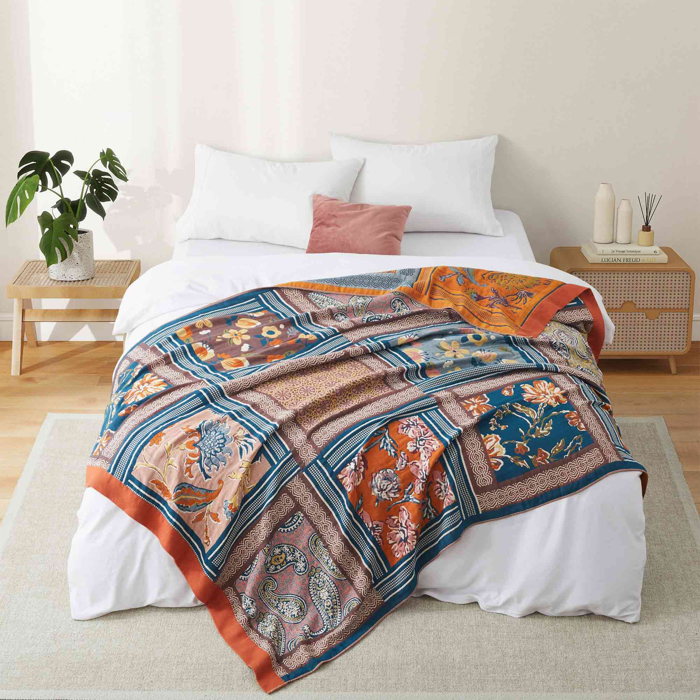 Boho Cotton Throw Blanket