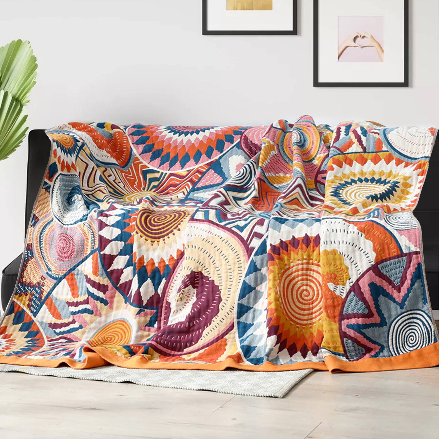 Boho Cotton Throw Blanket