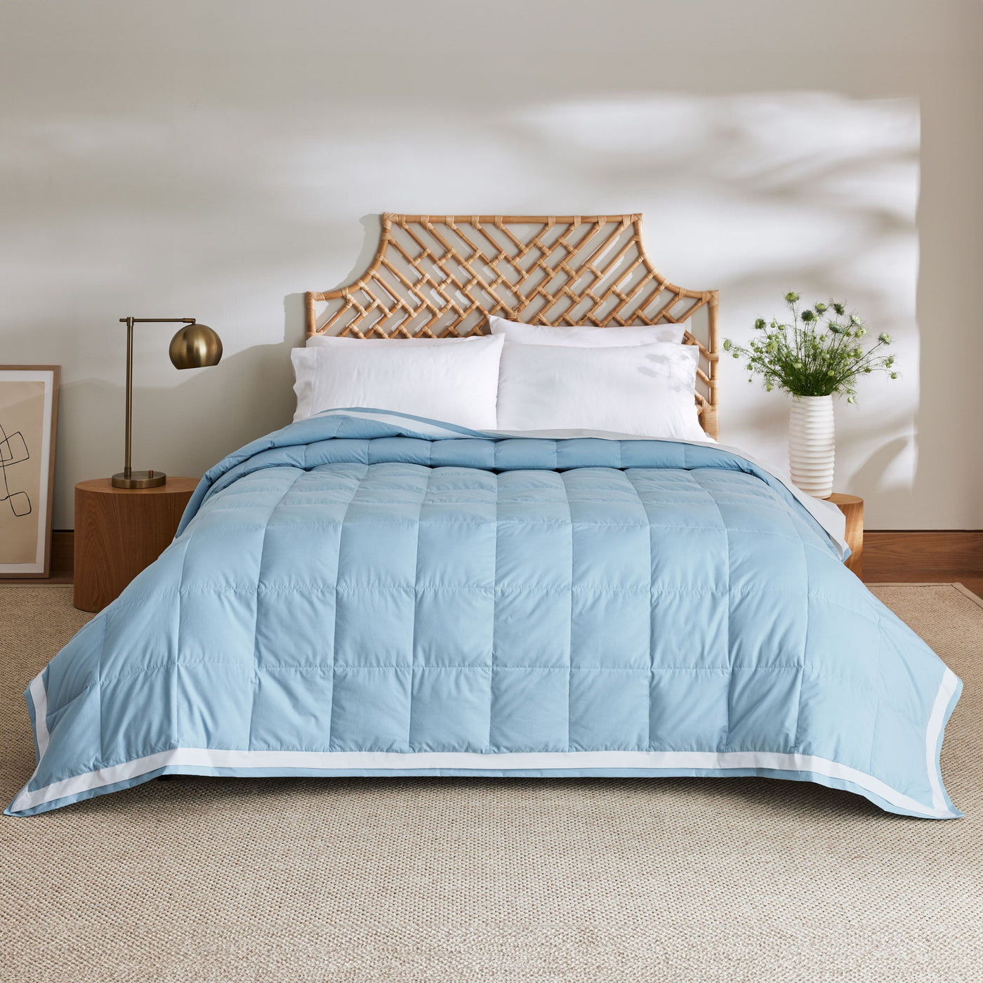 All Season Organic Cotton Comforter and Blanket Bundle