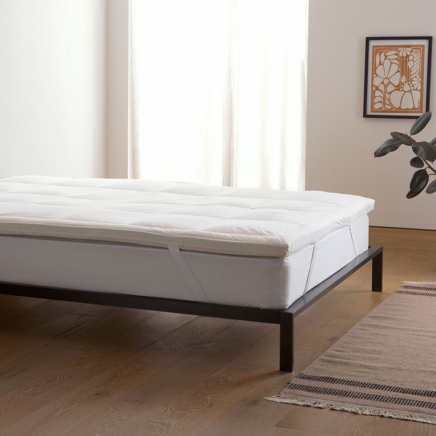 Organic Cotton Down Feather Memory Foam Mattress Topper
