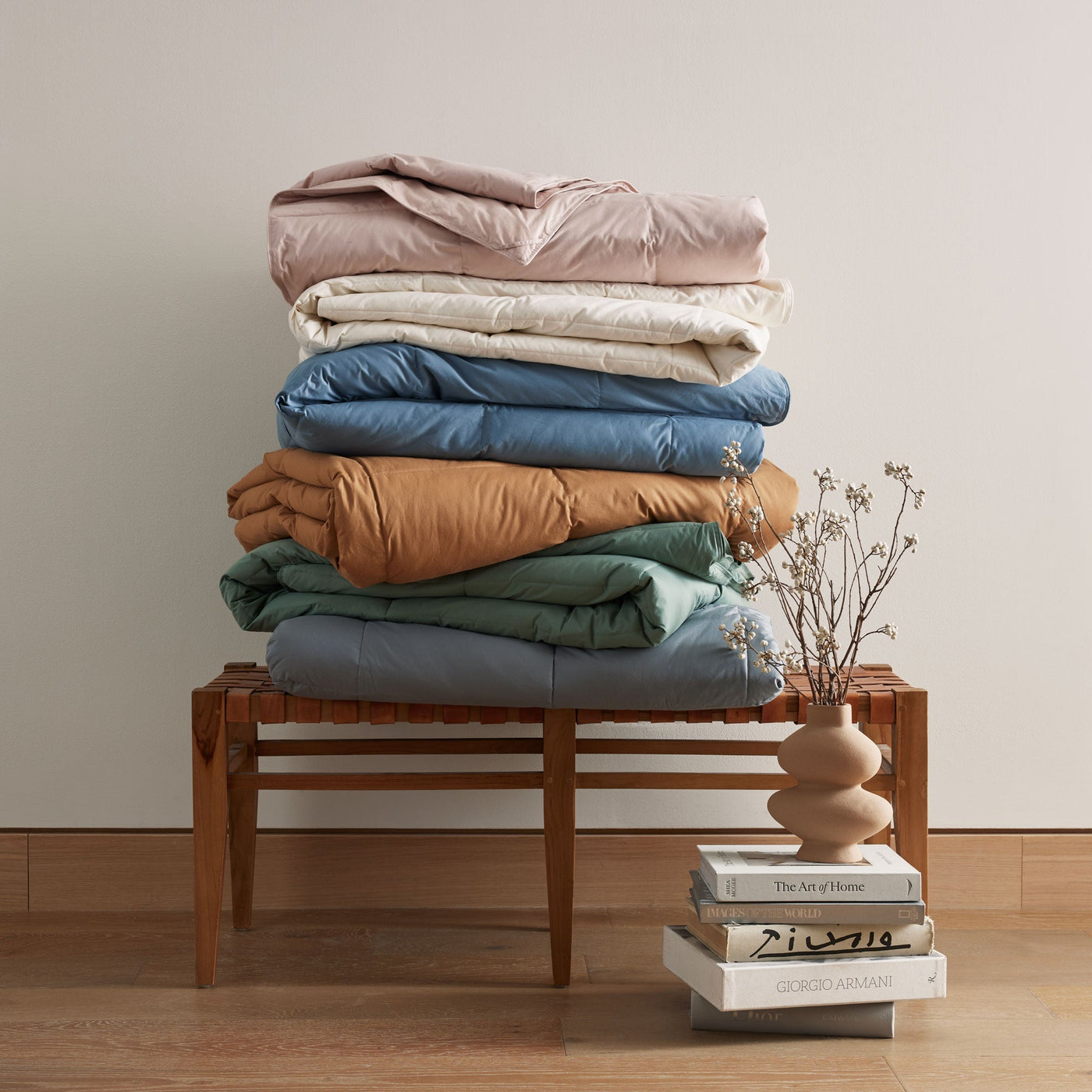 All Season Organic Cotton Comforter and Blanket Bundle