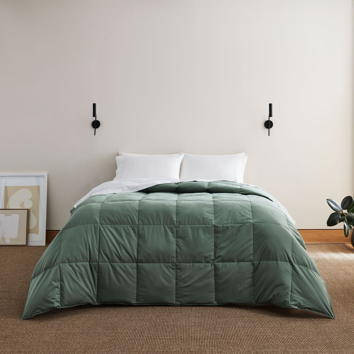 All Season Organic Cotton Down Comforter & Pillow Bundle