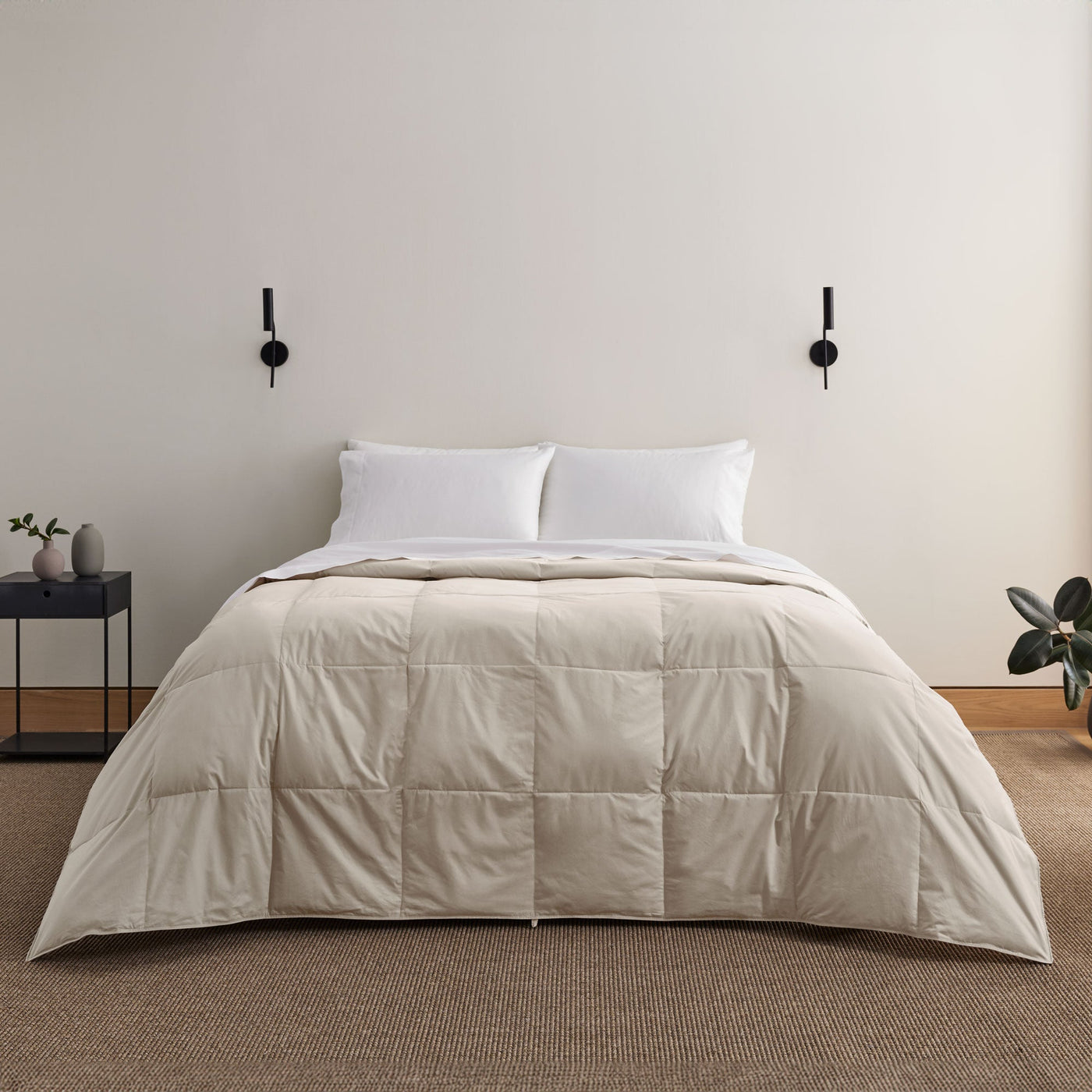 All Season Organic Cotton Down Comforter & Pillow Bundle
